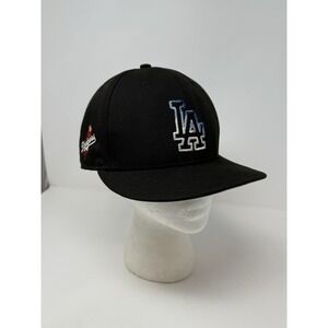 Los Angeles Dodgers Black New Era‎ 59Fifty Fitted Size 7 3/8 Hat Gradient Logo